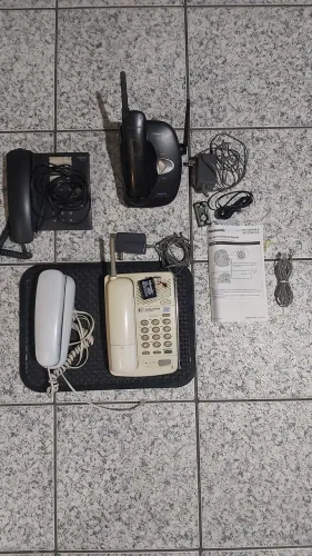 Lote telefone convencional e sem fio