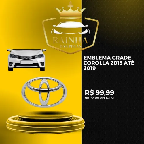 Emblema Grade Corolla 2015 até 2019
