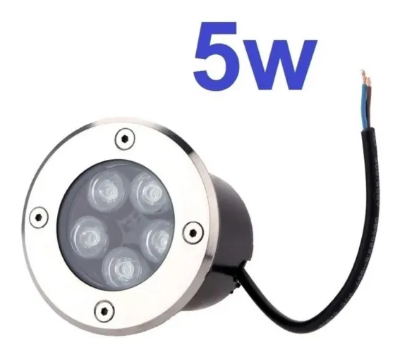 Kit 2 Spot Led Balizador Branco Quente 5w Chao Embutir