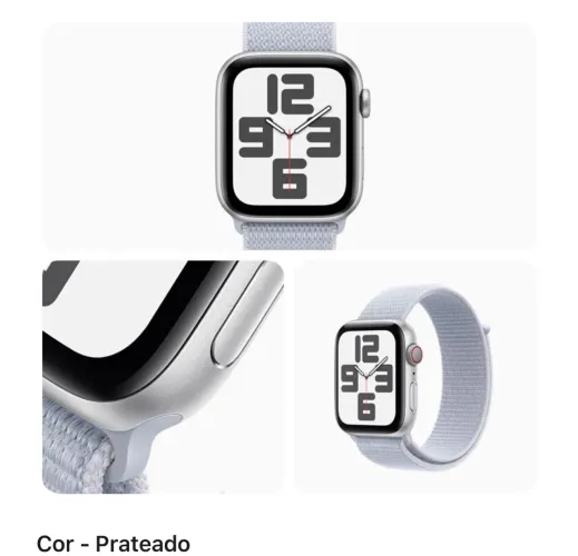 Apple Watch SE 2 lacrado 40mm Silver pulseira Sport