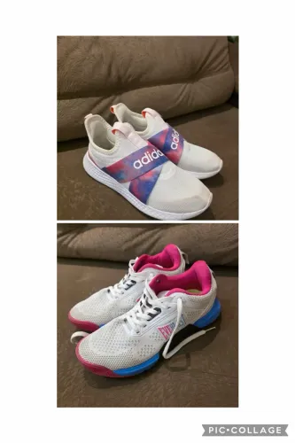 2 tênis da marca adidas e everest