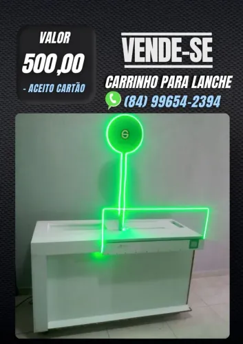 CARRINHO PARA LANCHE/SHAKE 