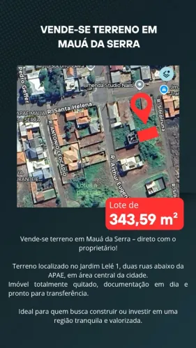 Terreno no Centro de Mauá da Serra - PR