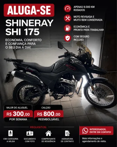 ALUGUEL/LOCAÇÃO MOTO 175 SHI 