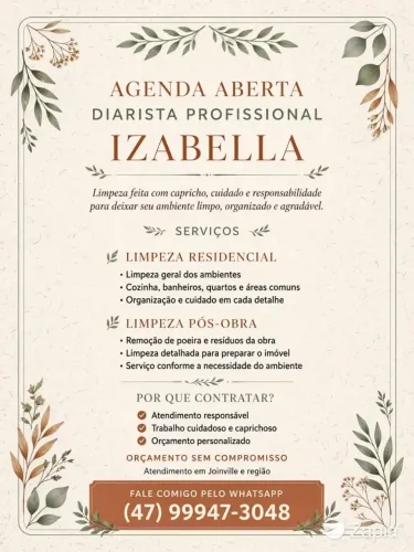 Estou com agenda aberta