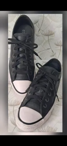 TENIS ALL STAR DE COURO PRETO