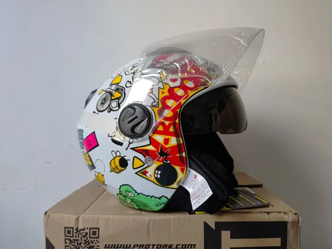 Promoção Capacete Aberto com óculos Novo, Tamanho 58
