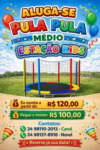 Aluguel Pula-pula Estação kids 
