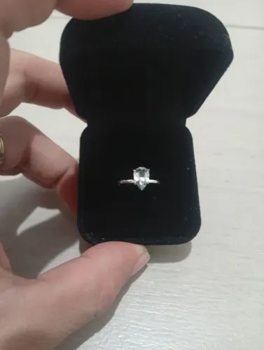 Anel de topázio natural gota na Prata 925