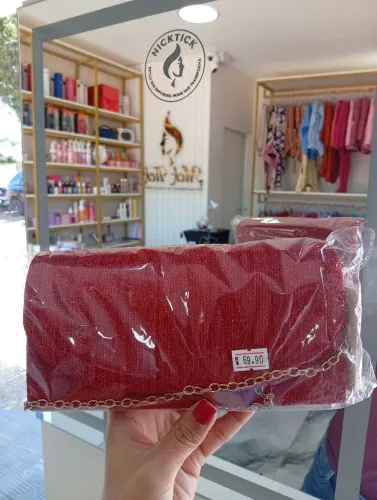Bolsa luxo de festa com brilho 