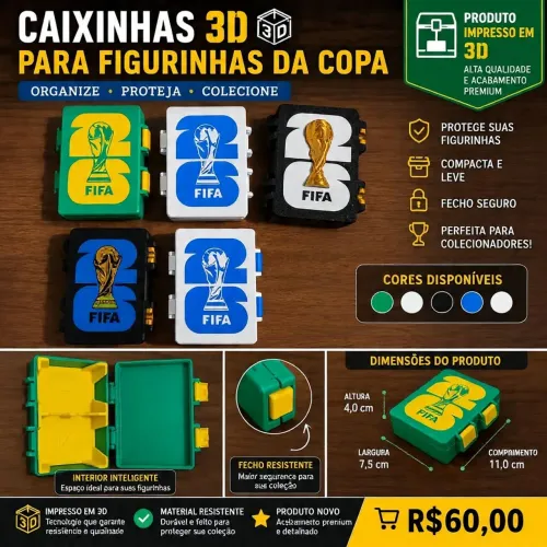 Caixinha 3D para figurinhas da FIFA