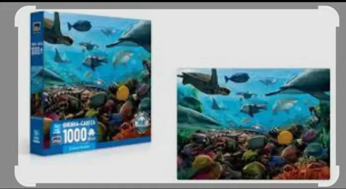 Quebra cabeça 100 peças Criaturas marinhas 