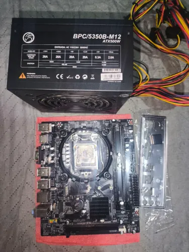 Placa mãe processador e fonte semi-novo