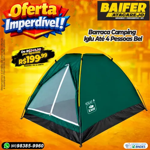 Barraca Camping Iglu Até 4 Pessoas Bel