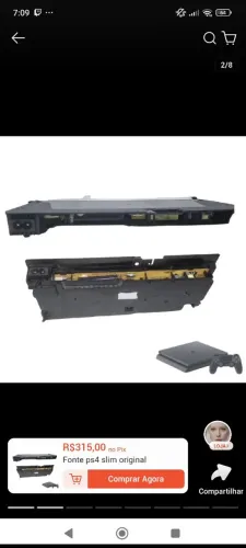 Fonte ps4 slim original com garantia