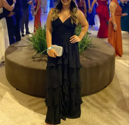 VESTIDO DE FESTA PRETO SEMINOVO - NATAL/RN