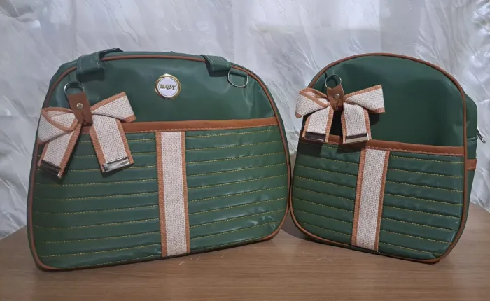 Kit Bolsa Maternidade 2 Peças Verde - Novo Nunca Usado
