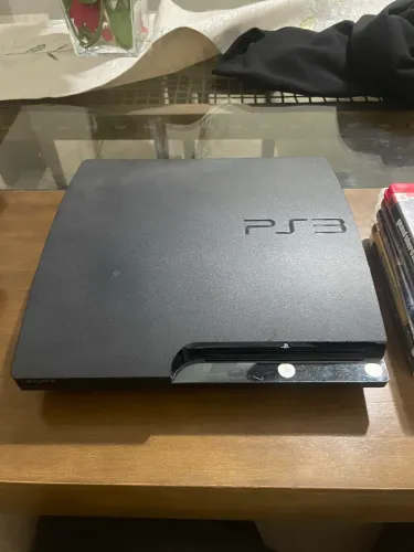 Ps3 slim - 2 controles - 10 jogos
