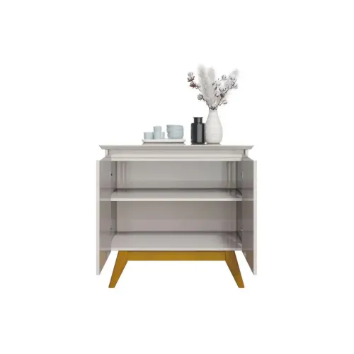 Aparador buffet cômoda off white 2 portas