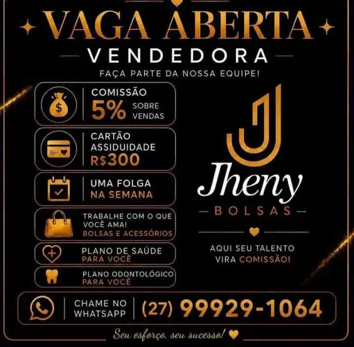 Vaga vendedora