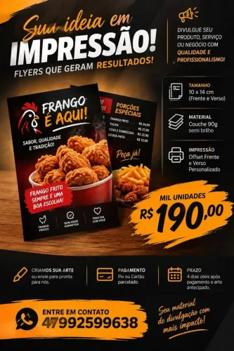 Flyer 10x14cm Frente e Verso Personalizado