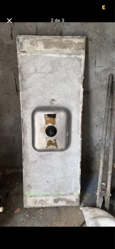 Pia de inox concretada 