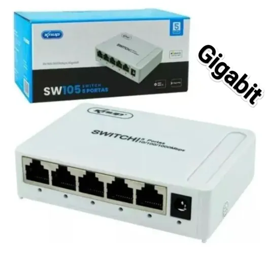 Switch Knup 5 portas Gigabit Novo Promoção