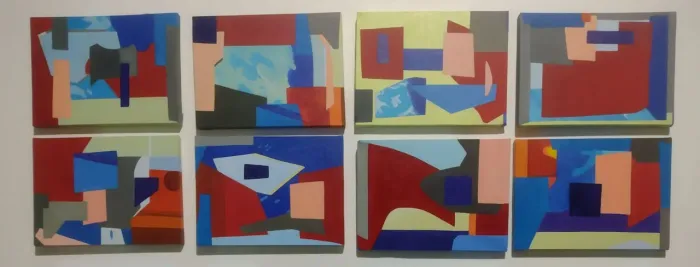 8 quadros abstratos 15x20 cm