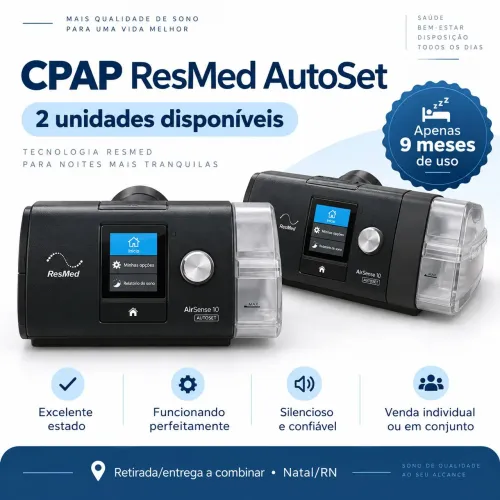 CPAP ResMed AirSense AutoSet - Excelente estado - Apenas 9 meses de uso