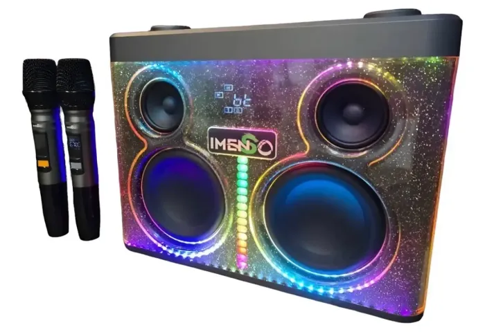 Imenso X58 Caixa De Som Sem Fio Potência 200w  2 Microfones