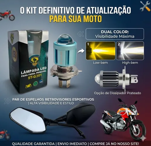 KIT FAROL E RETROVISOR - EXCELENTE ESTADO