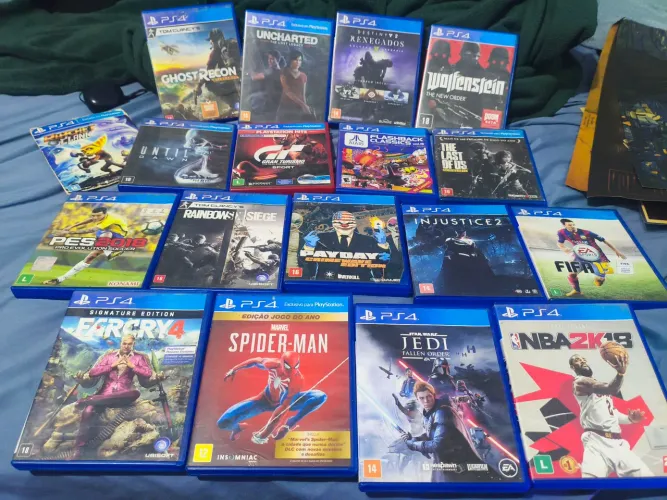 LOTE COM 18 JOGOS ORIGINAIS PS4 - MÍDIA FÍSICA