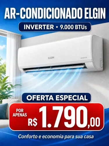 Ar condicionado Elgin 12.000 Btus e 9.000 btus