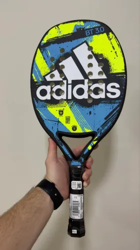 Raquete de Beach Tennis Adidas BT 3.0 Preta Azul e Limão