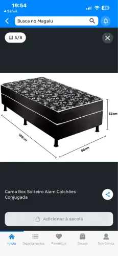Cama box solteiro conjugado
