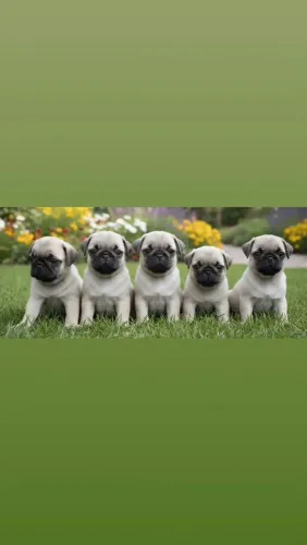 Filhotes da raça Pug