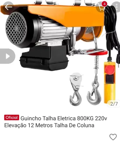 Vende se guincho talha 800kg