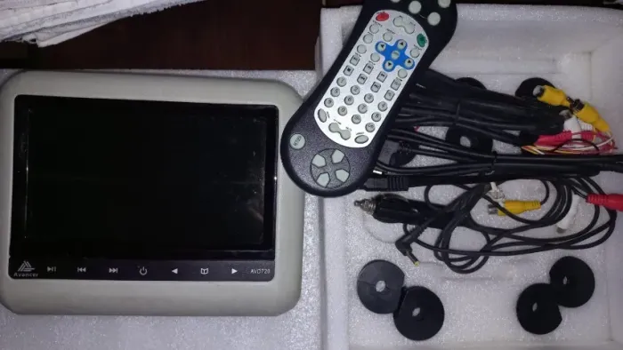 Tela de encosto para Carro - DVD Player Portátil com videogame - Tela encosto de cabeça