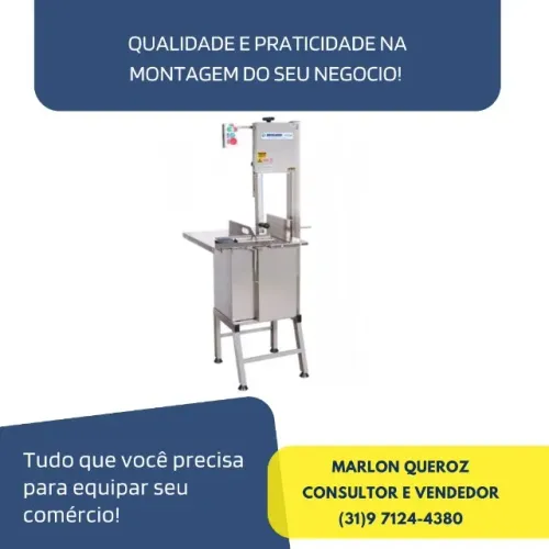 Serra Fita Beccaro com Pé Inox para Carnes