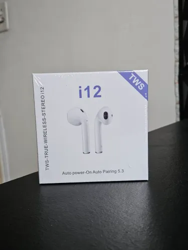 Fone Bluetooth i12 TWS Sem Fio Branco Novo