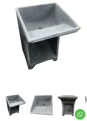 Tanque de Cimento Pintado com Base - Durabilidade e Estilo para Sua Lavanderia