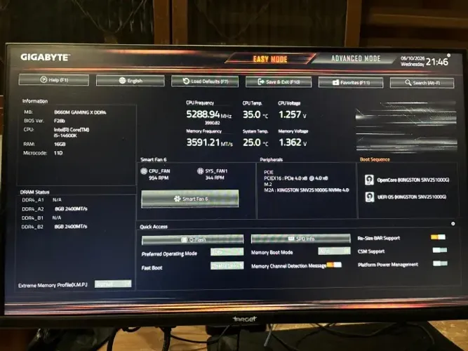 Computador I5 14600k Rx 6600