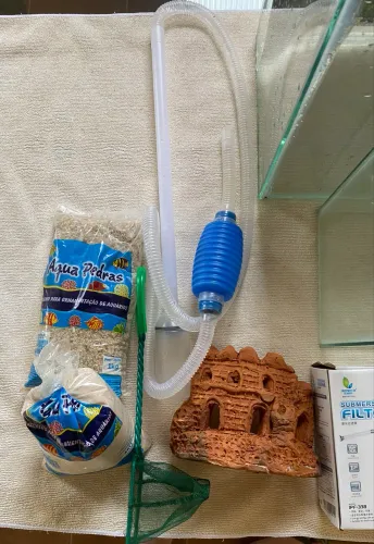Kit aquário com acessórios
