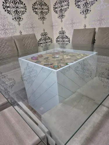 Mesa de vidro 1,40 X 1,40 m