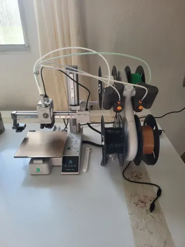 Impresora 3D Bambu Lab mini com AM , acompanha 4 filamentos usados S