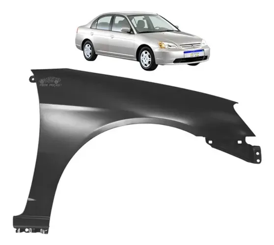 Paralama Honda Civic 2001 2002 2003 Ex Lx Lxl Novo Ld