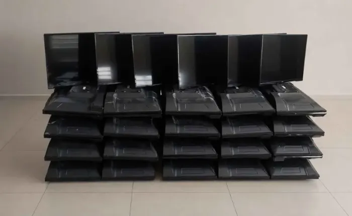 Lote com 50 TV 28 polegadas não é smart 39 com tela escura 4 não liga 2 tela azul 5 tela