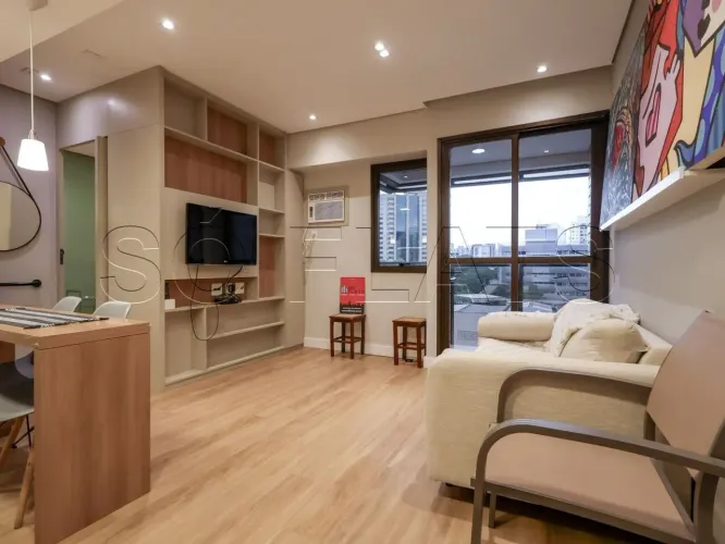 Lindo apto em Moema, mobiliado, ótima localização ao lado da Av Ibirapuera. Com entrada im