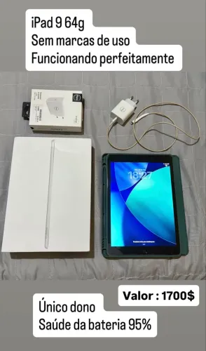 iPad 9 64g 93% saúde bateria (IMPECÁVEL)