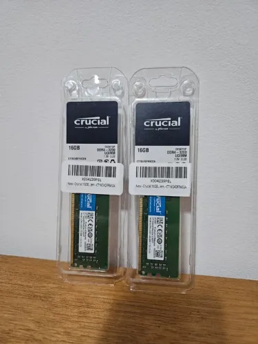 Memória RAM DDR4 Crucial 32GB (2x16GB) 3200mhz CL22 - NOVO